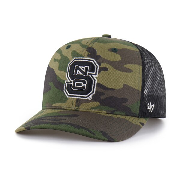 Camo/Black Structured Trucker Snapb